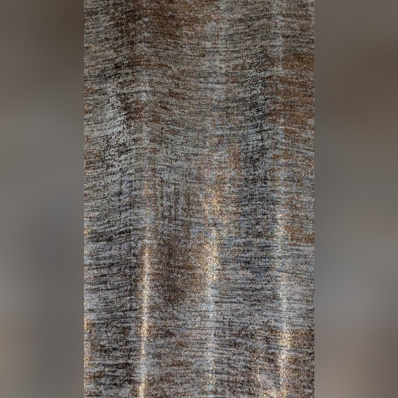 ✨ DANTELLE Metallic Gray & Gold Frill Blouse (S) - Sheer Glam - Party Perfect ✨ - Picture 2 of 4